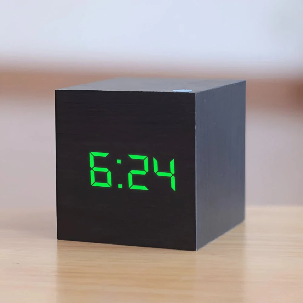 Digital Alarm Clock Adjustable Brightness Night Mode Clock - Image 2
